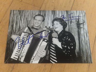 Ilse Werner, Ulrich Tukur Autogramm, orig. signiert,13x18cm(H638)