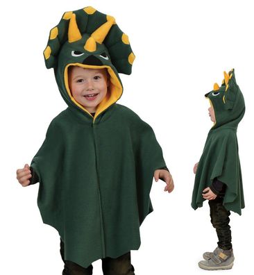 narrenwelt Kostüm Cape Drache Triceratops KIDS Dino Umhang Poncho Baby