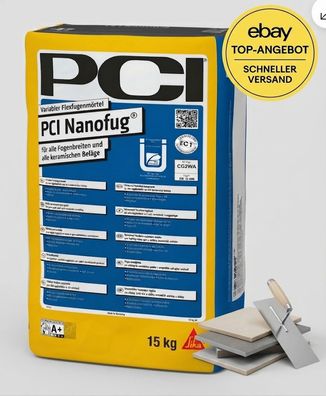 PCI Nanofug 15 kg Fugenmörtel Flexfuge Wand Boden Fliesen Bad Küche Fugenmasse Sika