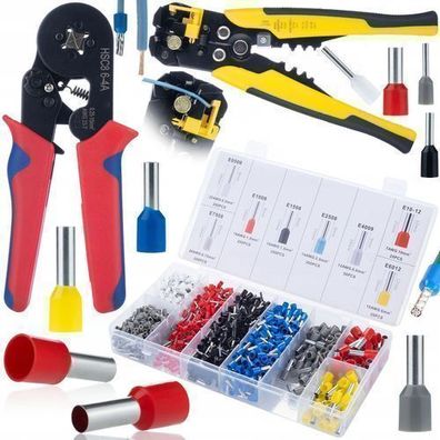 Rosfix Set Crimpzange für Aderendhülsen – 1200 Hülsen | 0,25–10 mm²
