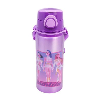 KPop Demon Hunters Pop Up Trinkflasche Aluminium Kinderflasche 730 ml mit Tragegurt
