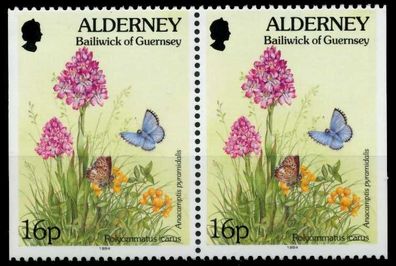 Alderney Nr 75Dl Dr postfrisch WAAGR PAAR S00B10A