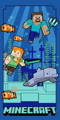 Minecraft Unterwasser-Badetuch, Strandtuch 140 x 70 cm