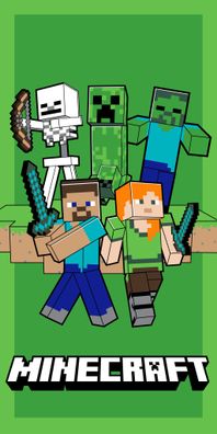 Minecraft Badetuch, Strandtuch 140 x 70 cm