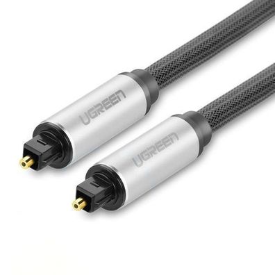Ugreen Toslink/SPDIF Digital Audiokabel AV108, 1m Länge - Grau