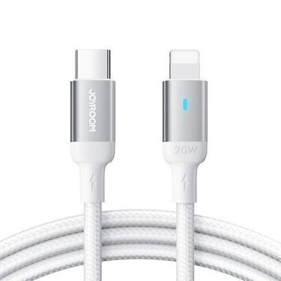 Joyroom Premium Lightning auf USB-C Kabel 20W PD, 1.2m Weiß