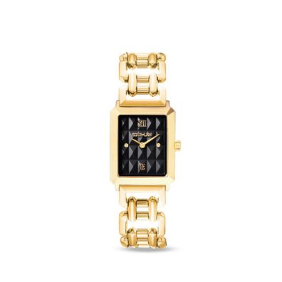 Coeur de Lion Damenuhr 7672-74-1613 Iconic Spikes Schwarz Statement Gold