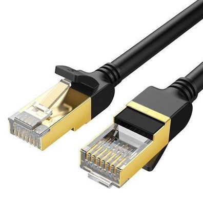 Ugreen Hochleistungs-Ethernet-Kabel RJ45 Cat 7 STP LAN 10Gbps 2 Meter Schwarz
