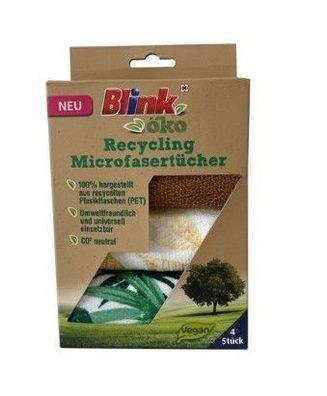 Hochwertige Mikrofaser Reinigungstuecher, 4-teiliges Set - Nachhaltig & Umweltfre