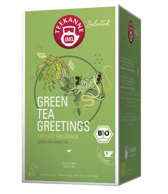 Teekanne BIO Selected Green Tea Greetings 8 x 25 x 2g Teebeutel, Bio