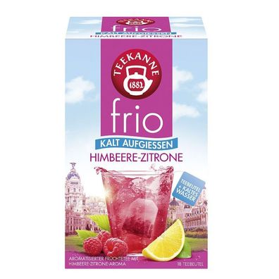 Teekanne frio Himbeere-Zitrone 18 Teebeutel