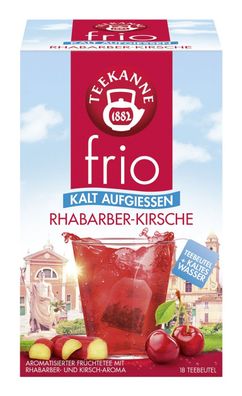 Teekanne frio Rharbarber Kirsche 18 Teebeutel