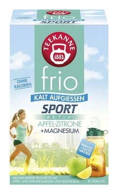 Teekanne frio Sport Aktiv Apfel Zitrone 18 Teebeutel