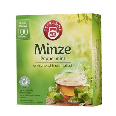 Teekanne Pfefferminze 100 x 1,25g Teebeutel, Rainforest Alliance