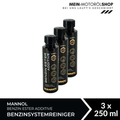 Mannol Benzin Ester Additive Benzinsystemreiniger 3x250 ML