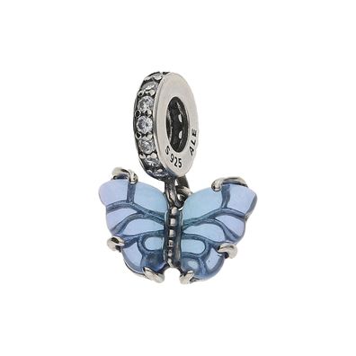 Pandora Charm-Anhänger Schmetterling blau Silber 925 Murano-Glas Second Hand 25326608
