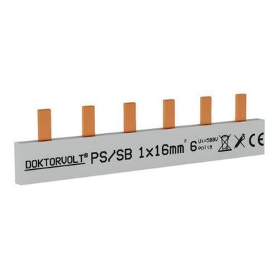 1P Phasenschiene Stift 6-polig 16mm² PS/ SB Schiene DV 5101