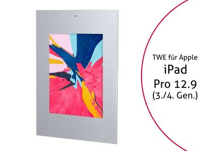 TabLines TWE072S Tablet Wandeinbau für Apple iPad Pro 12.9 (3./4. Gen.), DS, sil