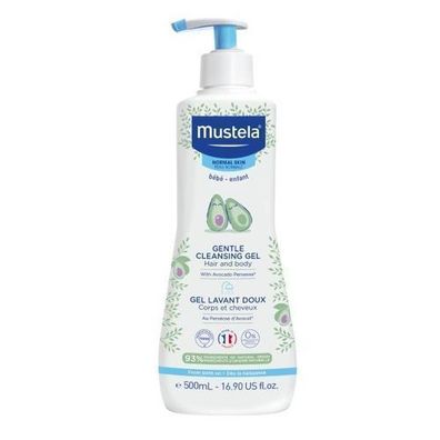 Mustela Sanftes Koerper- und Haarwaschgel, 500 ml - Dermatologisch Getestete Pfle