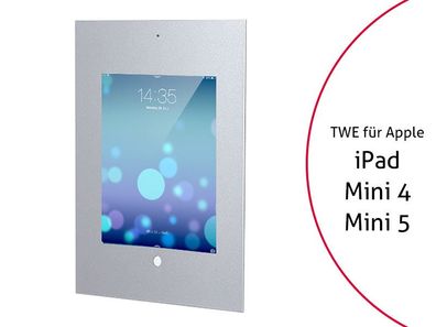 TabLines TWE025S Tablet Wandeinbau für Apple iPad Mini 4/5, DS, HB, silber