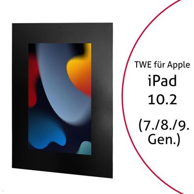 TabLines TWE088B Tablet Wandeinbau für Apple iPad 10.2 (7./8./9. Gen), DS, schwa
