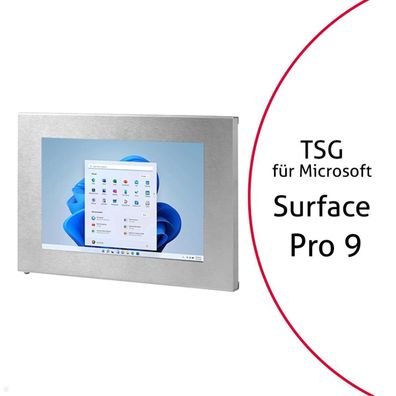 TabLines TSG098E Tablet Schutzgehäuse für Microsoft Surface Pro 9, Edelstahl