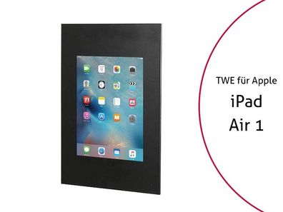 TabLines TWE037B Tablet Wandeinbau für Apple iPad Air 1, schwarz