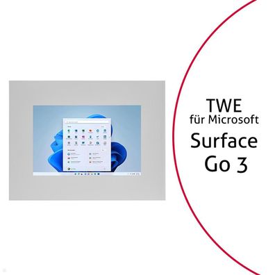 TabLines TWE099S Tablet Wandeinbau für Microsoft Surface Go 3, silber