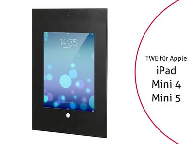 TabLines TWE025B Tablet Wandeinbau für Apple iPad Mini 4/5, DS, HB, schwarz