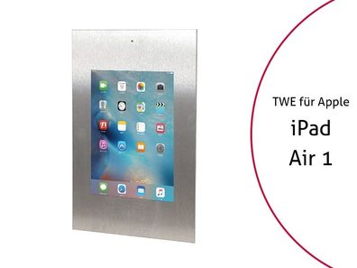TabLines TWE053E Tablet Wandeinbau für Apple iPad Air 1 DS, Edelstahl