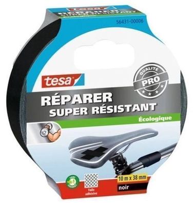 Tesa Hochleistungs-Reparaturband Schwarz 10 m x 38 mm - Deutsches Qualitaetsprodu