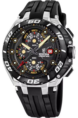 Festina Herren-Armbanduhr Chronograph Chrono Bike Silikon Schwarz F20755/8