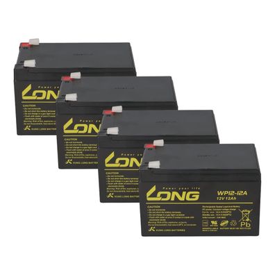 4x Kung Long WP12-12 12V 12Ah – Akkusatz für Compaq/HP T2200XR