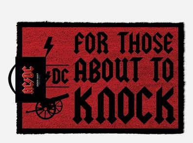 Fussmatte AC/DC For those about to knock 40 x 60 cm Türmatte ACDC
