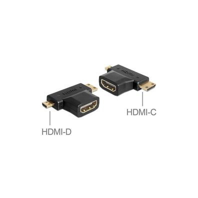 DELOCK HDMI Adapter A -> mini C + micro D Bu/St/St