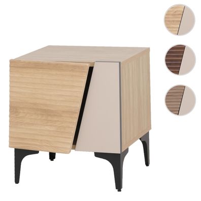 Nachttisch HWC-Q83, Kommode, 3D-Struktur Staufach MDF Melamin 50x45x42cm