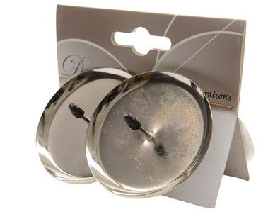 Adventskranzkerzenhalter Metall Ø 6 cm 4 Stück silber