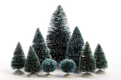 Minibaum Tannenbaum Kunststoff Indoor D.8cm H.22.5cm piniengrün 9 tlg