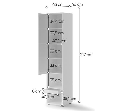 Beischrank BED Concept BC7BI für Verticale Schrankbetten