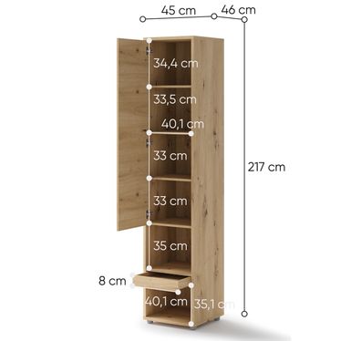 Beischrank BED Concept BC7DA für Verticale Schrankbetten
