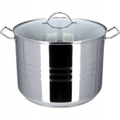 KADAX Kochtopf, hoher Topf mit Deckel, Suppentopf aus Edelstahl, 21L