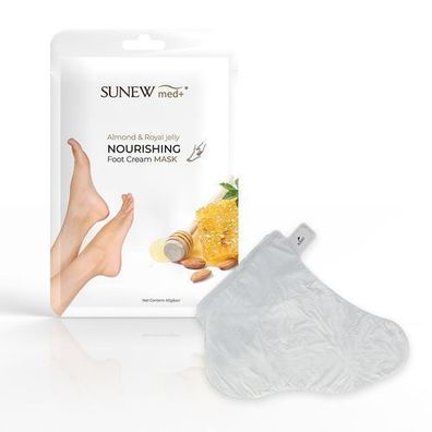 SunewMed+ Hydratisierende Fußmaskensocken mit Mandel- und Bienenmilchextrakt - 1