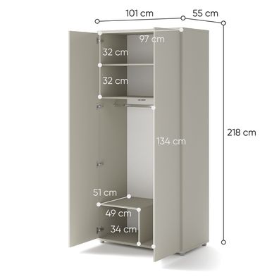 Kleiderschrank BED Concept BC20K