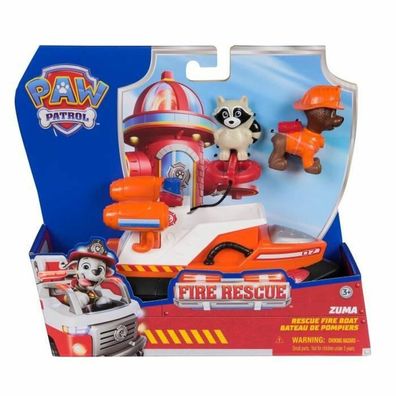 Paw Patrol Fire Rescue - Zumas Rettungsboot (Mit Zuma Hundefigur Und Waschbärenfigur)