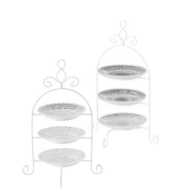 Etagere Madita 3 Ebenen Glas H 37cm Ø 23cm klar