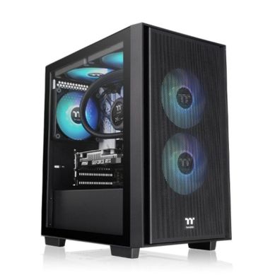 Thermaltake Geh Thermaltake Versa H16 TG Mini Tower "ARGB" Black retail