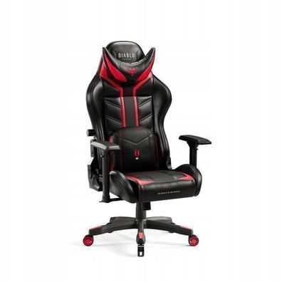 Diablo X-Ray Gaming Stuhl Bürostuhl Schreibtischstuhl Schwarz-rot, Größe Normal