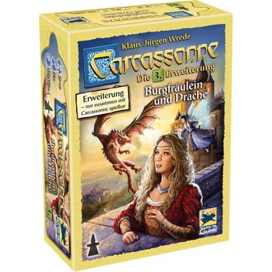 Asmodee Carcassonne - BurgfrÃ #164; lein und Drache, Brettspiel (3. Erweiterung)