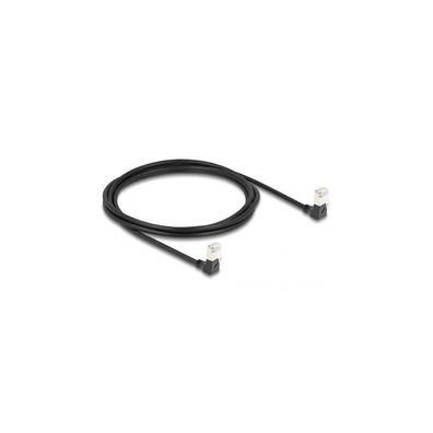 Delock DELOCK RJ45 Netzwerkkabel Cat.6A S/FTP Slim 90° 2m schwarz