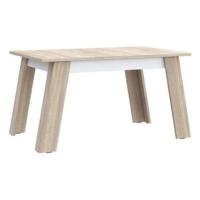 Esstisch Zumba ZMBT423-Q36F Tisch ausziehbar 140 - 180 cm Sonoma Eiche/Weiß